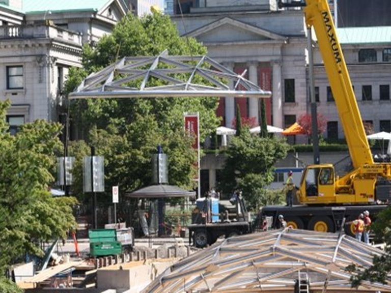 Robson Square Ice Rink Vancouver, British Columbia Olympic Venue placing the dome